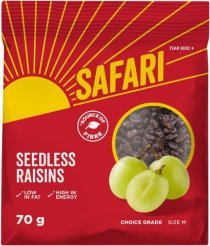 Safari Raisins Dried Fruit Snack Pack 70g