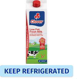 Clover Low Fat Ultra Pasteurised Fresh Milk 2L