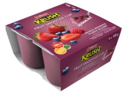 Clover Krush Fruit Smoothie Cup Mixed Berries Puree Blend 100g x 4