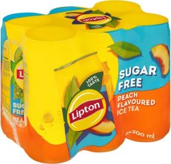 Lipton Ice Tea Can 300ml Peach (Sugar Free)