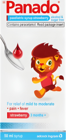Panado Paediatric Syrup Strawberry 50ml