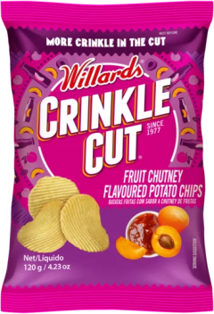 Willards Crinkle Cut Fruit Chutney Chips 120g