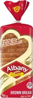 Albany Superior Sliced Brown Bread 700g