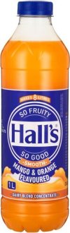 Hall's Smooth Orange & Mango Flavoured Fruit Drink Concentrate 1L