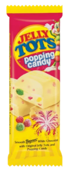 Beacon Jelly Tots with Popping Candy White Chocolate 80 g