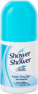 Shower To Shower Roll On 50ml Ladies Fresh Powder