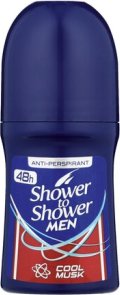 Shower To Shower Roll On 50ml Men Cool Musk