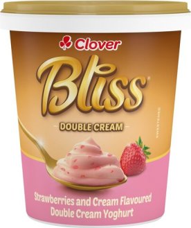 Clover Bliss Double Cream Yoghurt 1kg Strawberries & Cream