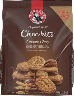 Bakers Choc-kits Classic Chocolate Oat Biscuits 500g