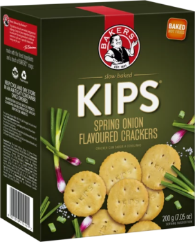 Bakers Kips Spring Onion Flavoured Crackers 200g