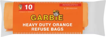Garbie Heavy Duty Orange Refuse Bags 10s