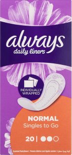 Always Liners Normal Fold & Wrap 20s