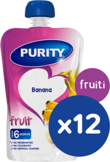 Purity Pouch Banana 110ml 12 Pack Combo