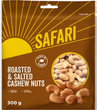SAFARI Roasted & Salted Cashew Nuts 300g