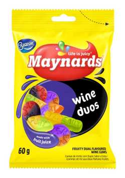 Maynards Fruity Flavoured Wine Duos Gums 60g