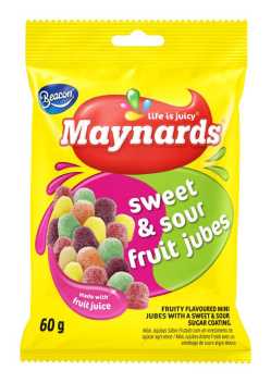 Maynards Sweet and Sour Fruit Jubes 60g