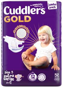 Cuddlers GOLD Diapers Jumbo Pack Size 5 52's