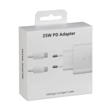 25W Pd Adaptor With Type C To Type C Cable-Suitable For All Phones