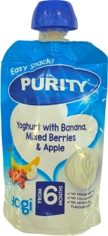 Purity Yoghurt with Banana, Mixed Berries & Apple 110ml
