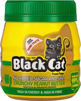 Black Cat Crunchy No Added Sugar & Salt Peanut Butter 400g