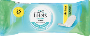 Lil-Lets Liners 25's Unscented
