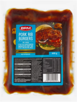 BRM Pork Rib Burgers 4 Pack
