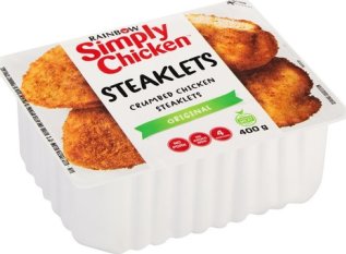 Rainbow Simply Chicken Steaklets Original 400g