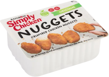Rainbow Simply Chicken Frozen Original Chicken Nuggets 400g