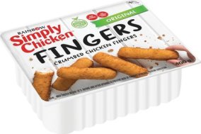 Rainbow Simply Chicken Frozen Original Crumbed Chicken Fingers 400g