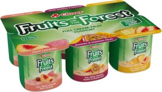 Clover Fruits Of The Forest Full Cream Fruit Yoghurt 6x100g