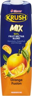 Clover Krush UHT Orange Fusion Fruit Juice Blend 1L