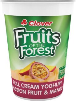 Clover Fruits Of The Forest Full Cream Passion Fruit & Mango Yoghurt 150g