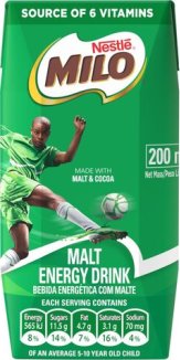 Clover Milo Malt Chocolate Flavoured Energy Drink 200ml