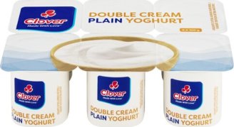 Clover Double Cream Plain Yoghurt 6X100g