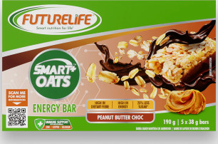 Futurelife Smart Oats Energy bar - Peanut Butter Chocolate / Multipack 5X38g