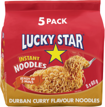 Lucky Star Instant Noodles Durban Curry Flavoured (5 pack)