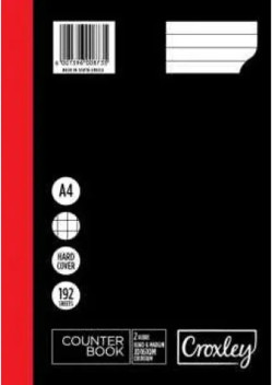 Croxley A4 2 Quire 192 Page Counter Book - Feint & Margin