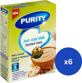 Purity Instant Oats Apple Cinnamon 250g x 6