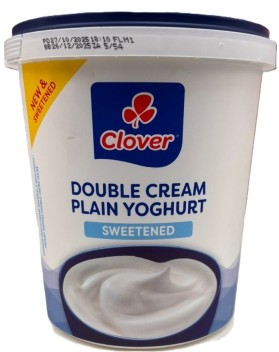 Clover Double Cream Plain Yoghurt Sweetend 1kg