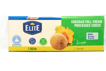 Clover Elite Cheddar Full Cream Processed Cheese 1.145g Slice on Slice