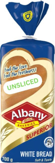 Albany White Superior Unsliced Bread 700g