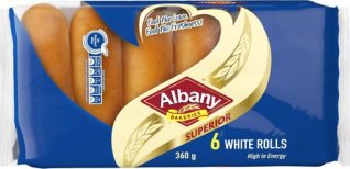 Albany Superior White Rolls 60g 