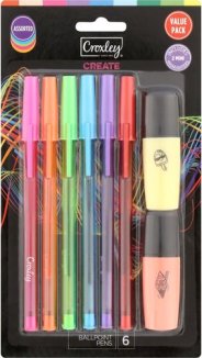 Croxley Create Fun Ballpoint pen + Highlighter set