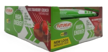 Futurelife High Energy Choc Strawberry Crunch Flavoured Bar case 20 (BB12-01-26)