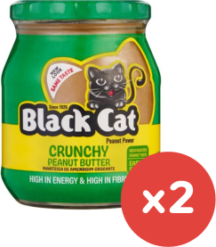 Black Cat Crunchy Peanut Butter 400g x 2 (PB01/01/2026). 