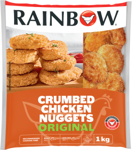 Rainbow Frozen Crumbed Chicken Nuggets Original 1kg
