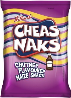 Cheas Naks Chutney Flavoured Maize Sgnack 135g (BB26/01/2026)