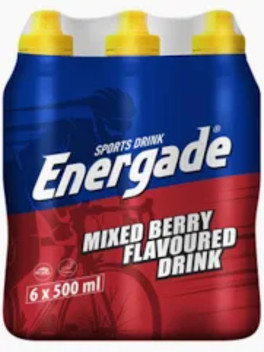 Energade Sports Drink Mixed Berry Flavoured 500ml x 6 Pack