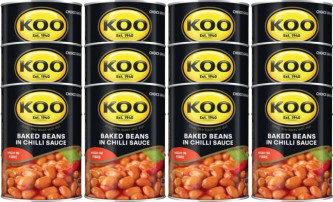 Koo Baked Beans In Chilli Sauce 420g x 12 Pack