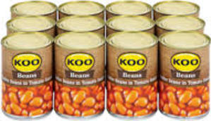 Koo Beans Butter Beans In Tomato Sauce 420g x 12 Pack